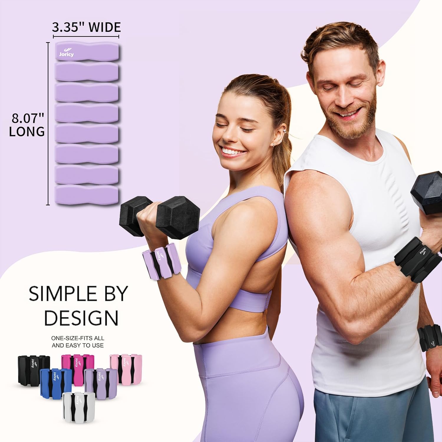 Skiennix Wrist Ankle Weights - Adjustable 1lb to 2lb for Strength Training & Yoga | Unisex Design