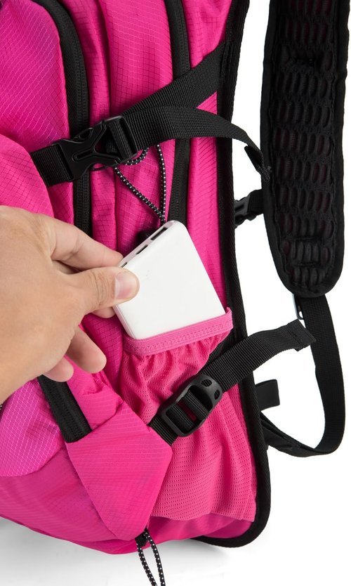 Hydration Backpack Pack with 2L Water Bladder 18L Hiking Backpack Women Men Lightweight Hydropack Insulated Daypack for Biking, Running, Festival (Pink)