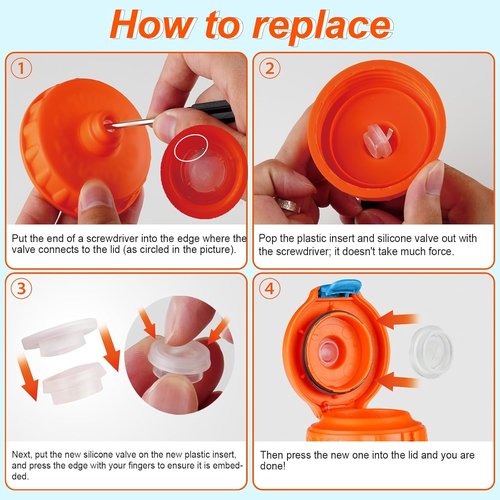 Dispensing Valves Compatible with Gatorade Water Bottle - Replacement Accessories for Gatorade Gx Water Bottle Gatorade 32oz Bottle