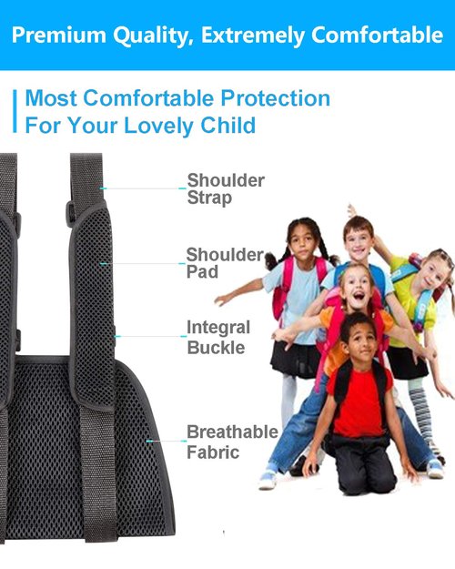 DouHeal Kids Arm Sling, Medical, Breathable, Soft & Comfort, Adjustable, Children Pediatric Rotator Cuff, Elbow Support for Broken, Fractured Arm & Shoulder Injury, Immobilizer Band