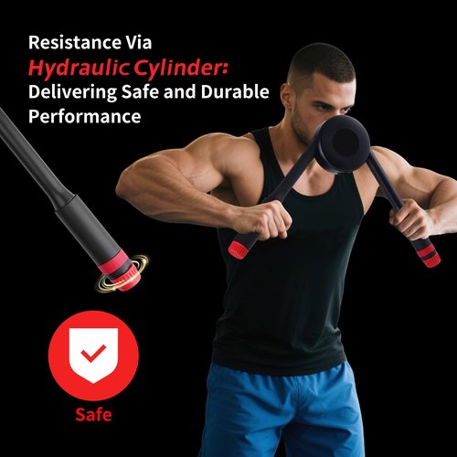 Twisted Arm Trainer with Counter, Hydraulic Chest Power Expander, 22-440LB Adjustable Strength Forearm Exerciser, Muscle Training Workout Equipment, Shoulder Pectoral Biceps Upper Body Press Expander
