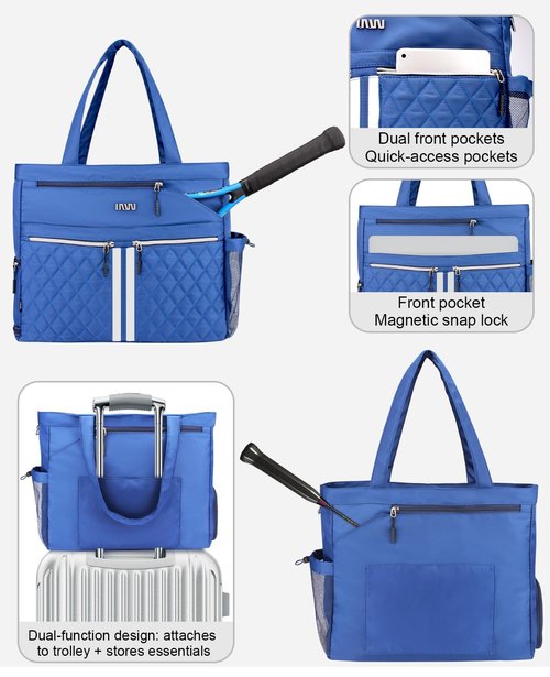 NST Tennis Gym Bag for Women, Pro Style Gym Duffle Bags with Ventilated Shoe Compartment, Tour Approved Travel Overnight Weekend Bag