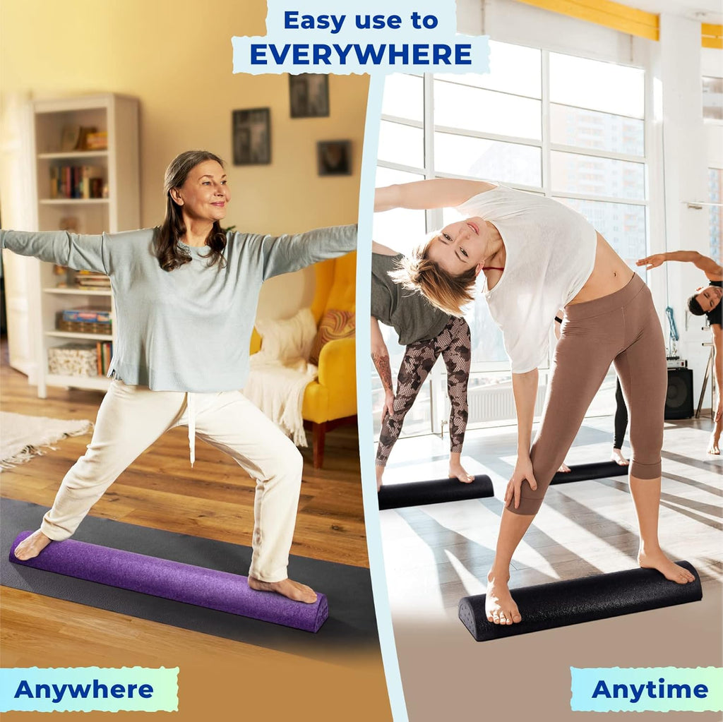 Yes4All High-Density EPP Half Round Foam Roller - Ideal for Yoga, Pilates & Stretching | 12-36 Inch Sizes