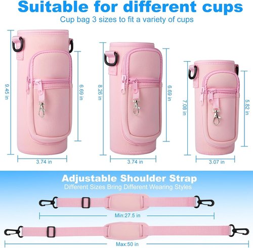 Hydroflask Water Bottle Holder - Convenient Sling Bag with Phone Pocket for 32oz & 40oz | Ideal for Hiking & Travel