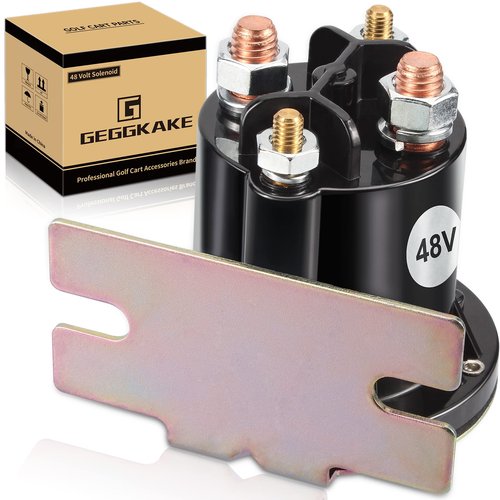 Geggkake EZGO TXT Solenoid, 48V Golf Cart Solenoid, Fit E-Z-GO Electric 48V TXT 2010-Up & All 48V MPT 800/1000 Vehicles Golf Cart, OEM# 612711