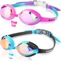 Keary Kids Swim Goggles - Anti-Fog, Waterproof & UV Protection for Ages 3-12 | Clear Vision