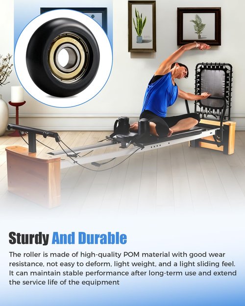 Replacement Roller Wheels Fit for Aero Pilates Reformer, 4 Pcs