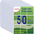 Skiennix 9 Pocket Page Protectors - 50 Pack Trading Card Sleeves for Baseball, MTG & More