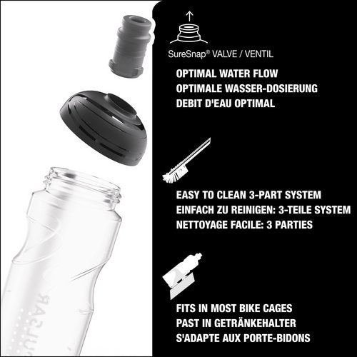Sigg - Soft Bike Water Bottle - Pulsar Transparent White - Squeezable - Dishwasher Safe - Lightweight - Leakproof - BPA Free - White 25 Oz