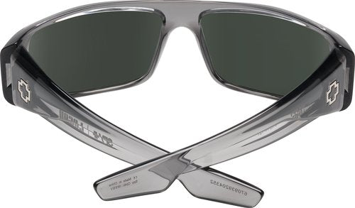 Spy Optic Logan 670939204352 Wrap Sunglasses, 60 mm (Clear Smoke/Happy Gray/Green/Silver Mirror)