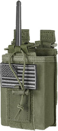 FRTKK Tactical Radio Holder - Heavy Duty Molle Pouch for Two-Way Walkie Talkies | Army Green