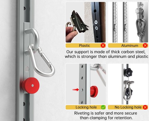 Adjustable Resistance Band Anchor Workout System - Automatic Locking Wall Mount Pulley Anchor for Physical Therapy, Warmups, and Athletic Training，40" Height Adjustable