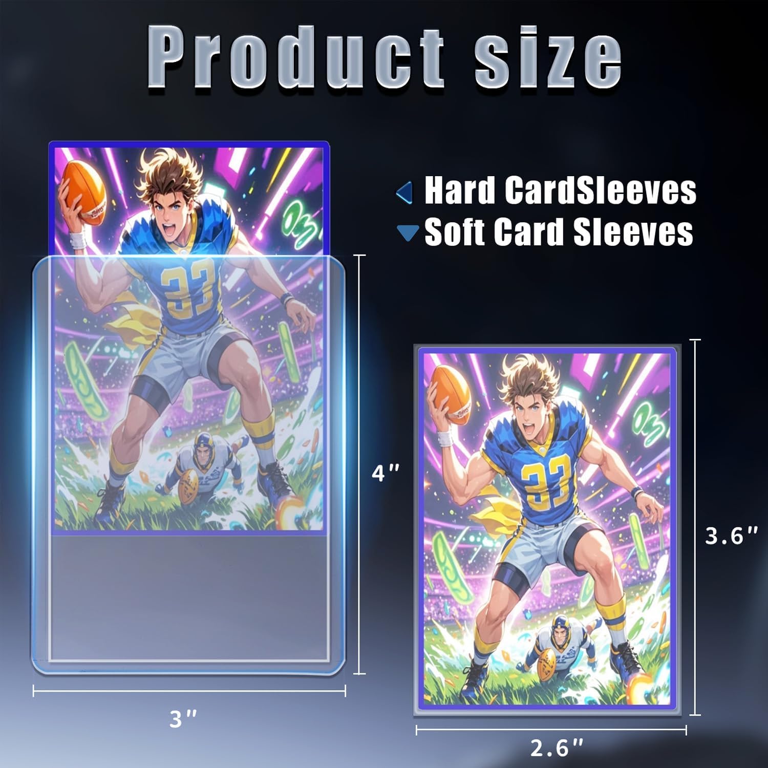 Skiennix Card Sleeve Combo - 200 Hard Plastic & 200 Soft Sleeves with Toploader Binder & 20 Holders