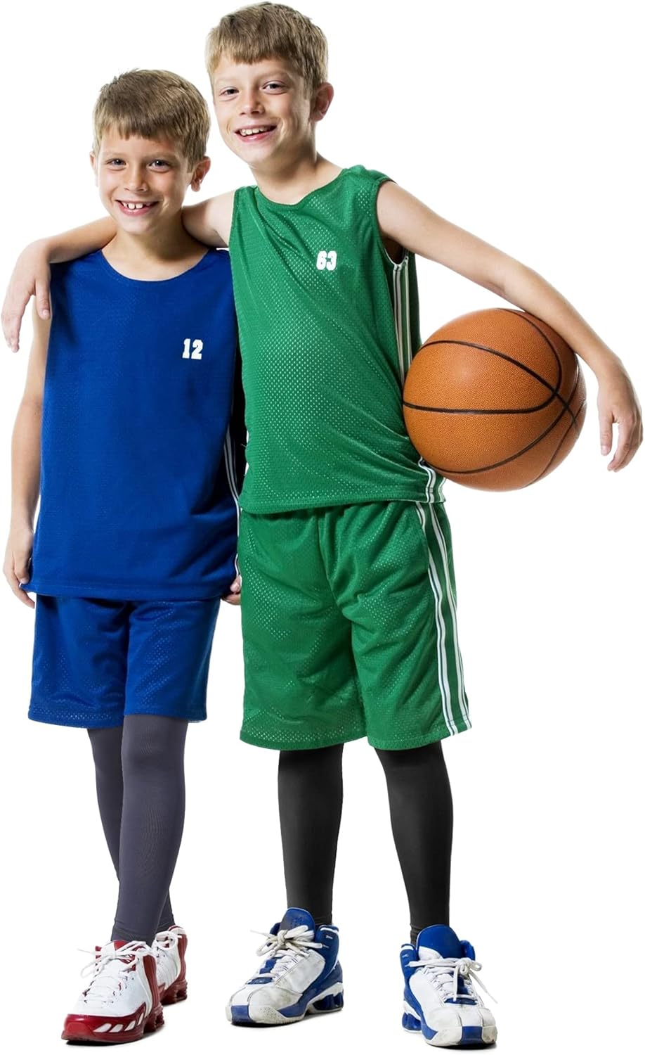 Roadbox Boys Compression Pants - Quick Dry Spandex Leggings for Youth | 2 Pack Tights for Running & Football