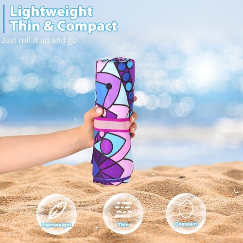 Microfiber Towel | Sand-Free, Quick-Dry Absorbent Towels for Beach, Gym & Travel - XL 71x32, 4 Pack
