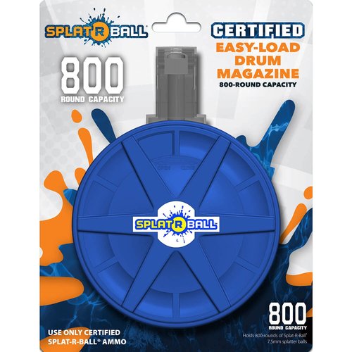 SPLATRBALL Blue 800 Round Drum Magazine