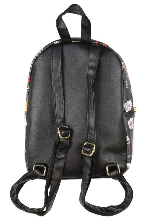 Bioworld Friends TV Show Allover Toss Print Faux Saffiano Leather Mini Backpack Bag