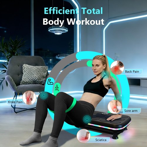 AXV Vibration Plate - Full Body Shaker Exercise Machine for Weight Loss | Pebble Color