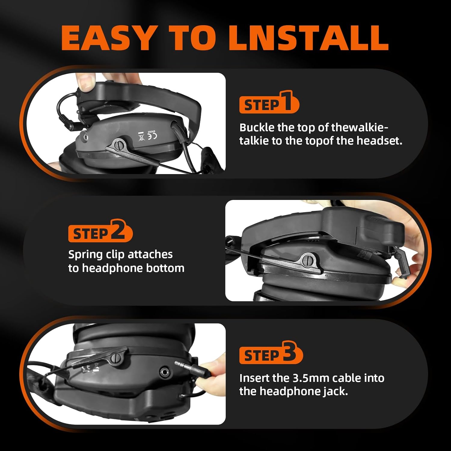 RH09 Bluetooth Walkie Talkie Upgrade Module - 3 Mile GMRS 2-Way Radio, 22 Channels, USB-C Rechargeable | Compatible with PROHEAR, ZOHAN & Howard Leight Impact Sport