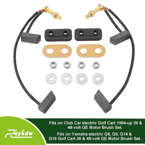 Roykaw Golf Cart 36/48 Volt Motor Brush Assembly Set Compatible with Club Car 1994-up and Yamaha G8/G9/G14/G16 Electric Models, Replaces OEM # 1017946, JH7-H1801-00, 520108, 1022519-01