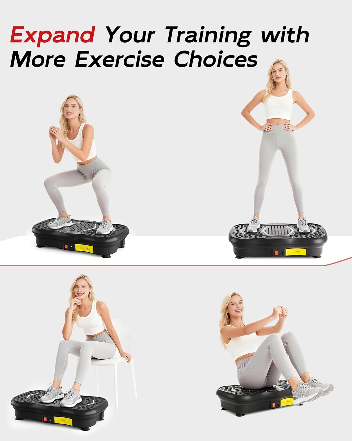 Skiennix Vibration Plate Machine - 180 Speeds for Lymphatic Drainage & Weight Loss | 460LB Capacity Fitness Platform