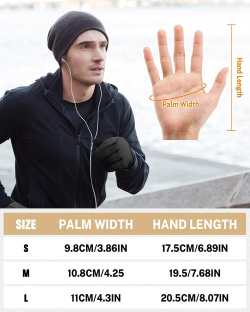 GXCROR Winter Gloves Women Men Ski Snow Gloves Liner Thermal Warm Fleece Touch Screen, Suit for Running, Cycling, Biking, Hiking, Driving, Walking, Soccer,Sports
