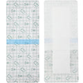Long Waterproof Bandage Knee Replacement Surgery | 4x12 Inch Shower Protector Island Dressing Pad Bordered Gauze | Hip Surgery Recovery Large Wounds Incision Cover with Adhesive Border (Pack of 14)