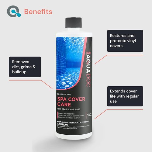 AquaDoc Hot Tub Cover Protector - Spa Cleaner & Protectant for Dirt, Grime & Odors - 16oz Made in USA