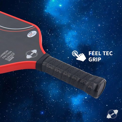 T700 Raw Carbon Fiber Pickleball Paddle – 16mm Rev-Core Power Polymer Core, Charged Carbon Surface for Ultimate Spin & Control – Sweat-Absorbing Anti-Slip Grip, USAPA Approved