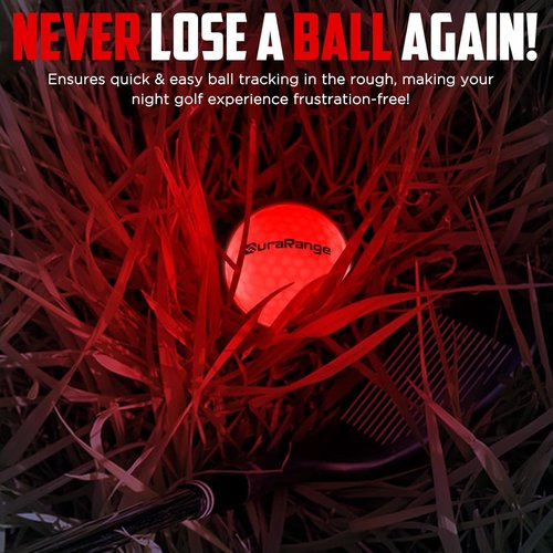 DURARANGE Glow in The Dark Golf Balls - Ultra Bright LED Night Golf Balls | Perfect Gift for Men and Women