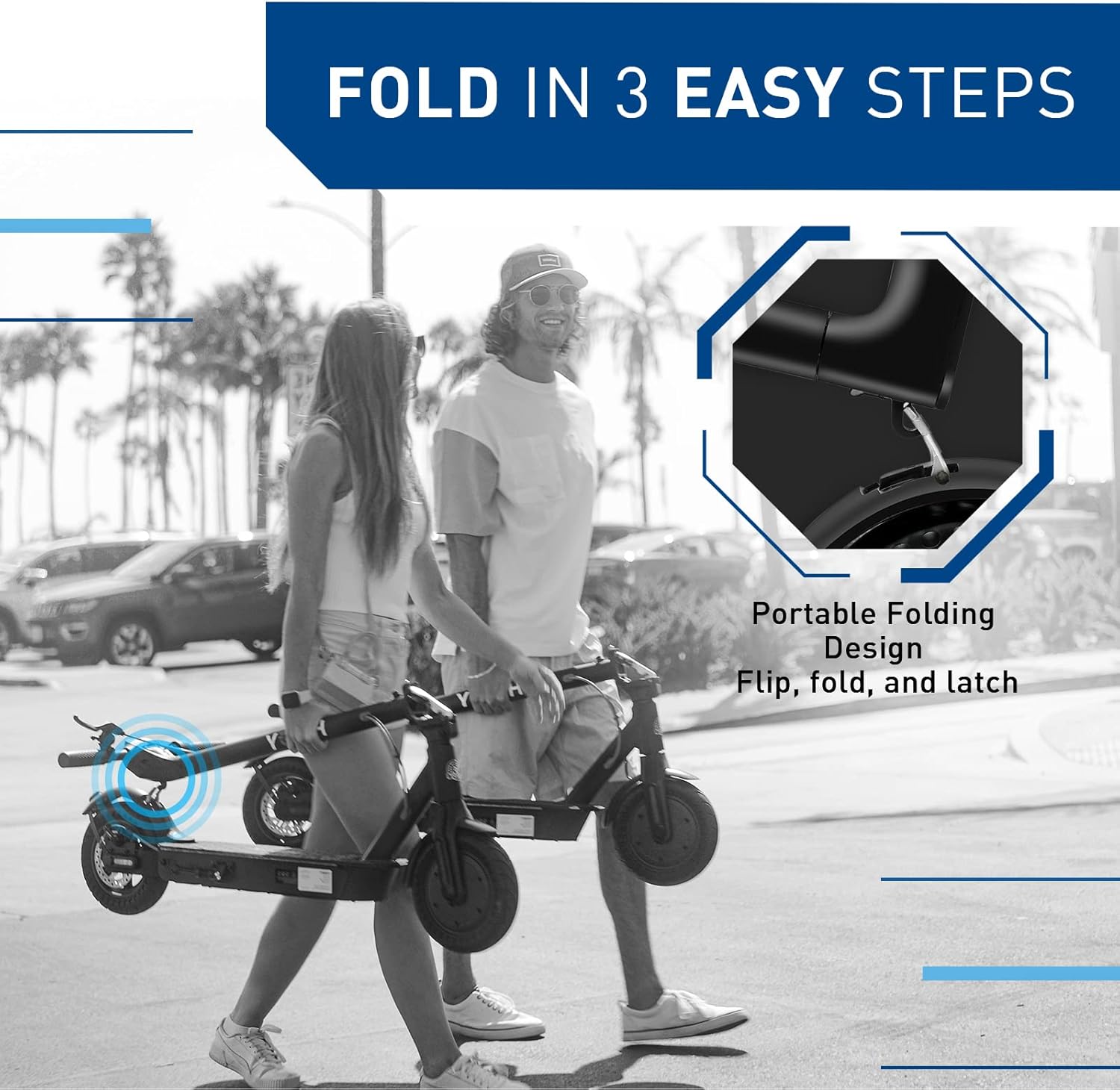 S2 SE | KS4 Pro Electric Scooter - 19 MPH, 17-25 Miles Range, Foldable Design, 10" Tires, Cruise Mode & Dual Braking System