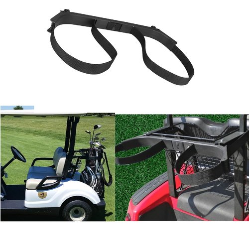 Golf Cart Golf Bag Holder Bracket | Bag Retainer Strap for EZGO Golf Cart Medalist & TXT Replace#71851-G01