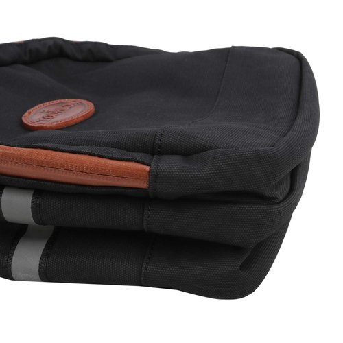TOURBON Canvas Pannier Bicycle Rear Rack Back Seat Tail Insulated Trunk Cooler Double Bag