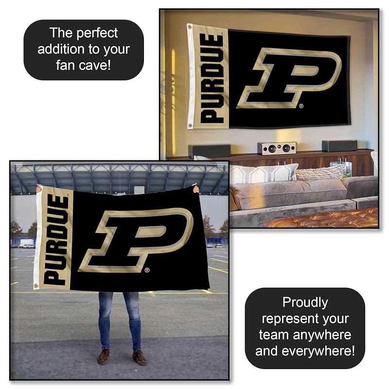 Purdue Boilermakers Flag - 3 x 5 ft Officially Licensed College Banner