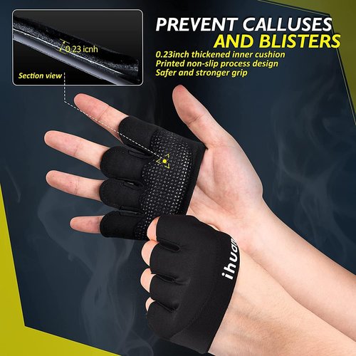 Ihuan Weight Lifting Gym Workout Gloves - Ideal for Men & Women | Perfect for Training & Fitness