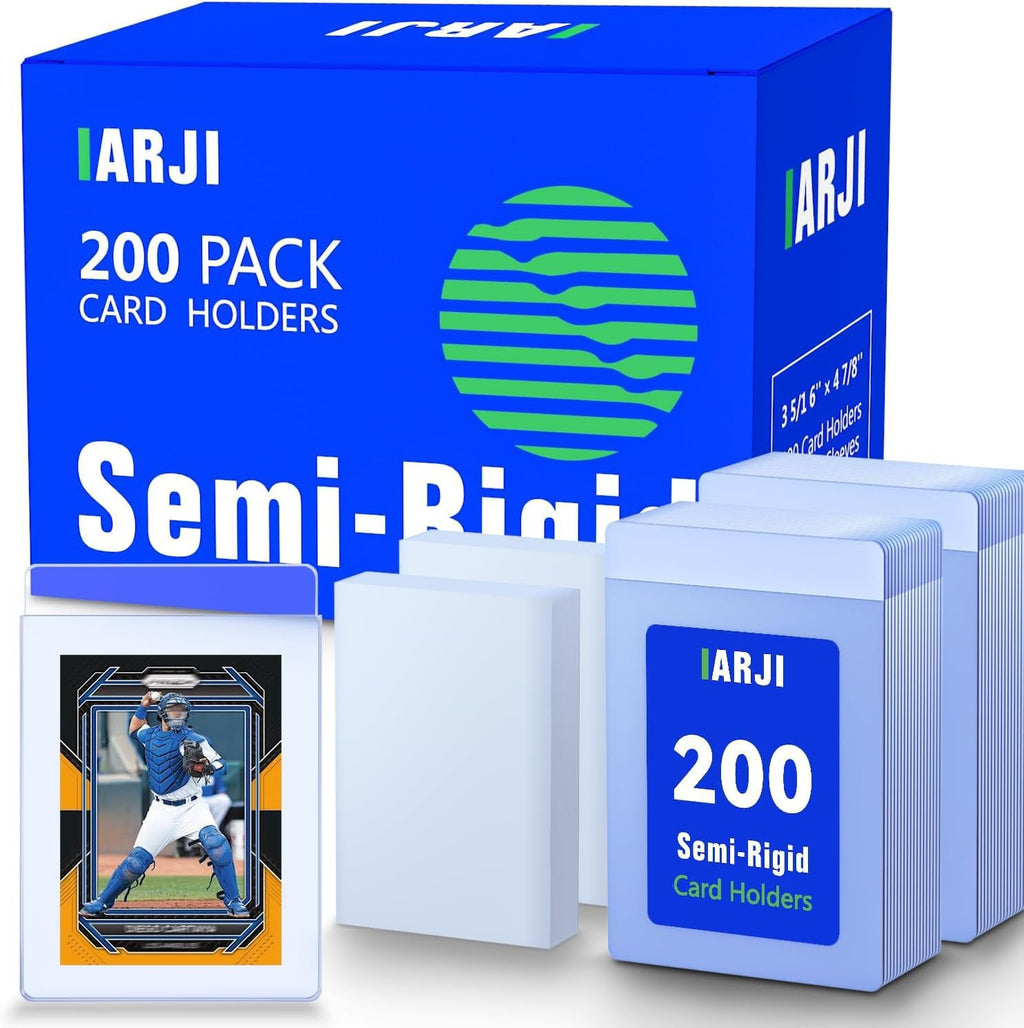 Skiennix 200ct Semi Rigid Card Holders - Ultra Clear Soft Sleeves for PSA, SGC, BGS, CSG Graded Cards