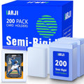 Skiennix 200ct Semi Rigid Card Holders - Ultra Clear Soft Sleeves for PSA, SGC, BGS, CSG Graded Cards
