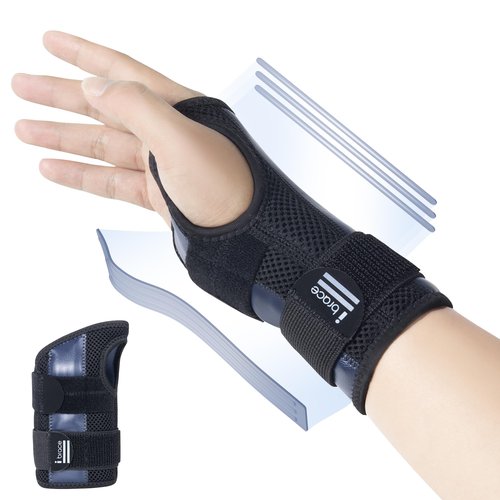 i BRACE Wrist Brace, Wrist Support With Adjustable Straps, Wrist Pain Relief, Suitable for Carpal Tunnel Syndrome, Tendinitis, Arthritis, and Sprains, Wrist Brace for Men and Women, Unisex, Black