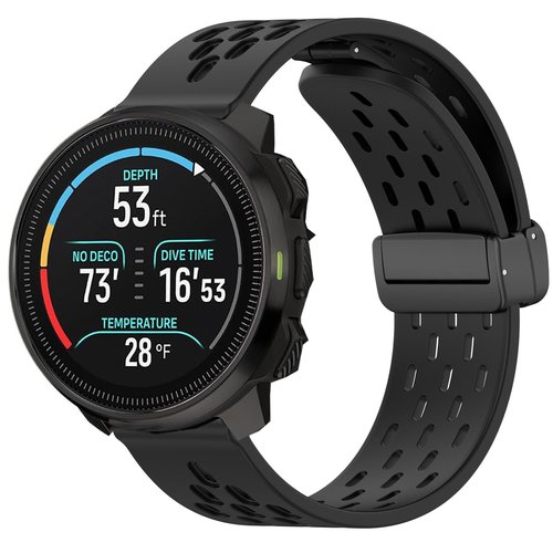 Compatible with SUUNTO OCEAN bands, 20mm, 22mm Quick Release Breathable Soft Silicone Sport Band with Magnetic Butterfly Clousure Replacemet Straps Compatible with SUUNTO OCEAN, RACE, RACE S, VERTICAL, 9 PEAK, 9 PEAK PRO, 5 Peak, 3 Smartwatch (for 22mm si