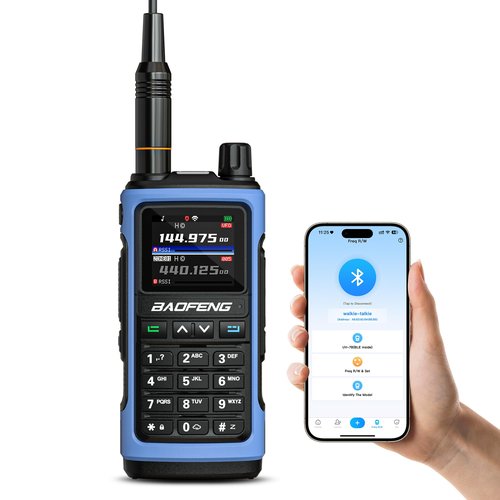 BAOFENG UV-7B Handheld Ham Radio, Chirp & Wireless APP Programmable, UHF VHF FM Aviation NOAA Receiver, 1000 CHs 10 Zones, USB-C Rechargeable, Frequency Copy, SOS Strobe, Walkie Talkie for Outdoor