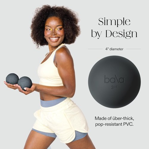 Bala Power Ball - Weighted Toning Exercise Ball for Pilates & Yoga | Enhance Strength & Balance
