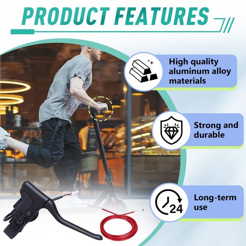 Kamrexi Brake Handle Lever with Brake Cable for Gotrax Electric Scooters GXL V2, Apex Pro XL, Rival, XR, XR Elite & XR Ultra, Replacement Brake Handle Leve Assembly Kit