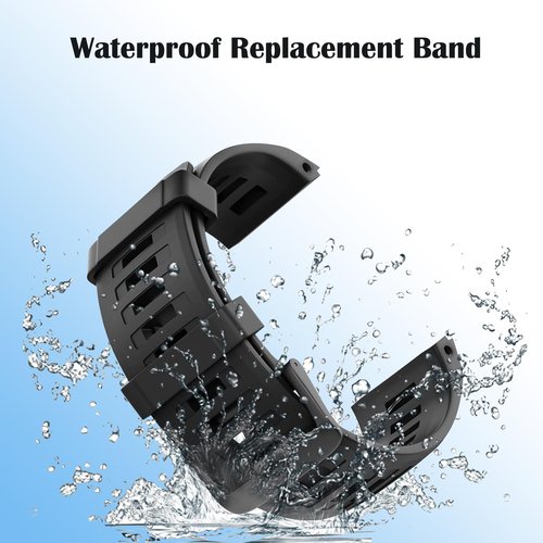 Waterproof Band Compatible with Garmin Instinct Watch Bands, 22mm Soft Silicone Replacement Watch Strap for Garmin Instinct 2 / Instinct Esports/Solar/Tactical (White)