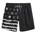 maamgic Mens Swim Trunks Quick Dry Swim Shorts with Mesh Lining Funny Swimwear Bathing Suits 7inch Left American Flag Large