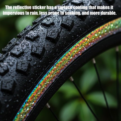Bruislard 60 Pcs Tire Stickers for Car Wheel Reflective Decorative Strip Universal Wheel Rim Decal Night Safety Warning Anti-Scratch Stickers Exterior Accessories for Motorcycle Car Bike