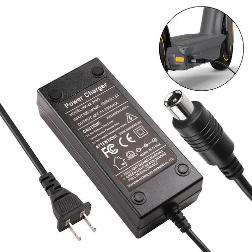 42V 2A Adapter Replacement for Segway Ninebot Charger Xiaomi M365, Lime, Bird,Lime-S, Skip, Spin, Segway Ninebot Electric Scooter Charger for ES1 ES2 ES4 E22 for 36V Li-ion Battery