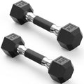 PAPABABE Hex Dumbbell Set - Odorless Rubber Coated Weights 2.5-125lb | Perfect for Home Gym & Strength Training
