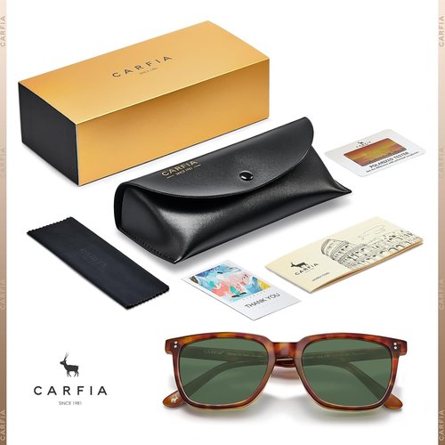 CARFIA Retro Polarized Sunglasses for Men - UV400 Protection & Anti-Glare | Stylish Outdoor Eyewear