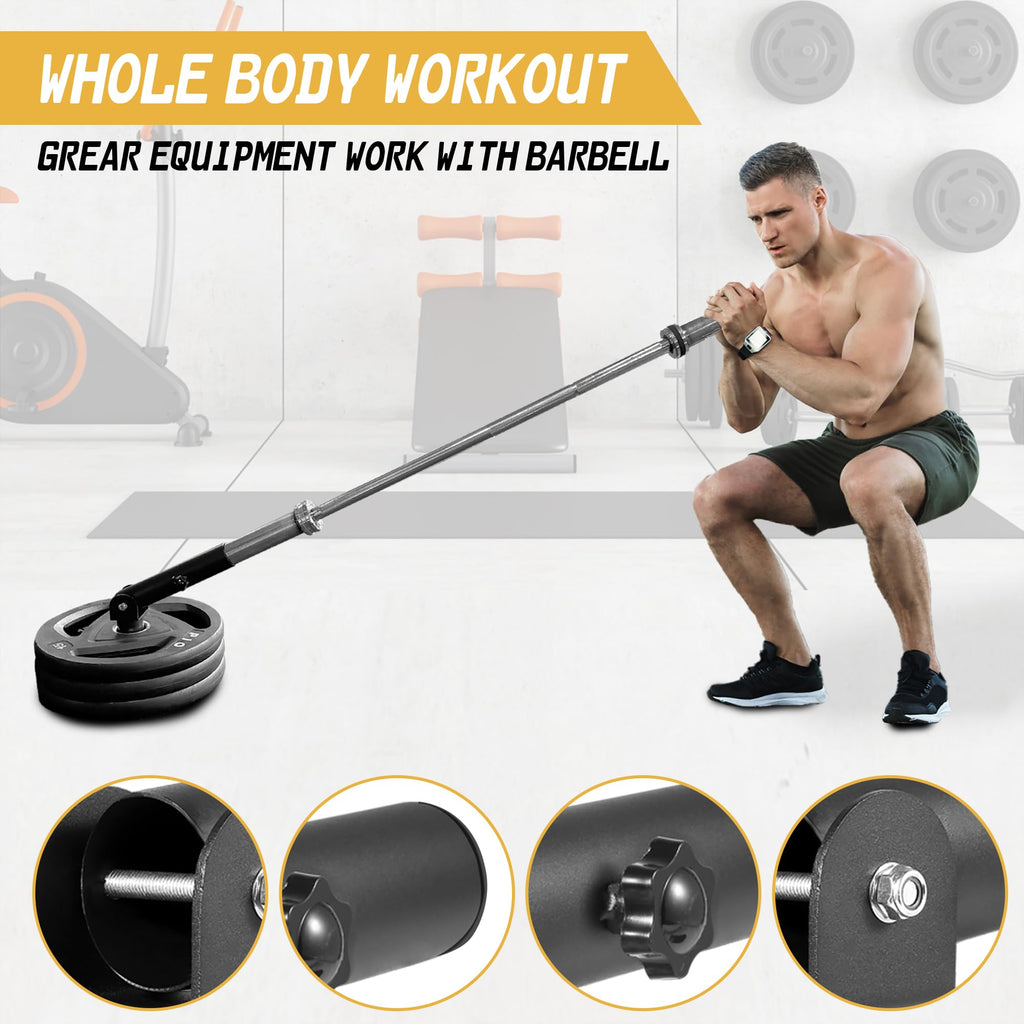 Lovind T Bar Row Landmine Attachment for 2" Olympic Bars,360 Degree landmine Base with Bar Protective Plastic Tube Sleeve for Home Gym Workout (T Bar Row Landmine Attachment)
