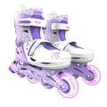 Yvolution Neon Skates, Inline Skates for Kids with LED Wheels, Adjustable Sizing (Purple, 3-6)